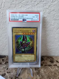 Yugioh PSA 6 Dark Magician Ultra Rare LOB-005 #005 - Image 1
