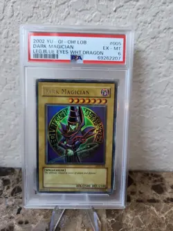 Yugioh PSA 6 Dark Magician Ultra Rare LOB-005 #005 - Image 2