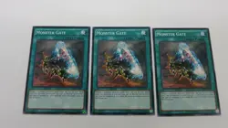 3x MONSTER GATE SPELL UNLIMITED EDITION OP01-EN024 COMMON YUGIOH PACK FRESH - Image 1