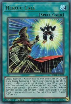 YuGiOh Heroic Call BLCR-EN026 Ultra Rare NM 1st Englisch - Image 1