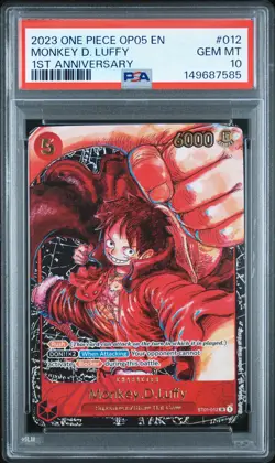 2023 ONE PIECE OP05-AWAKENING OF THE NEW ERA #012 MONKEY D. LUFFY PSA 10 - Image 1