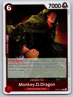 Monkey.D.Dragon OP13-017 Rare Carrying On His Will One Piece Foil Near Mint - Image 1