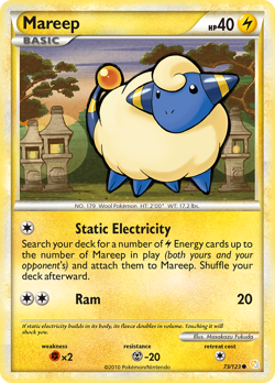 Mareep 73/123 Common | HeartGold & SoulSilver | Pokemon Card - Image 1