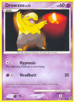 Drowzee 65/106 Common | Great Encounters | Pokemon Card - Image 1