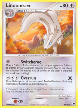 Linoone 43/106 Uncommon | Great Encounters | Pokemon Card - Image 1