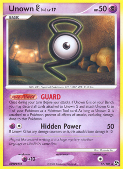 Unown [G] 57/106 Uncommon | Great Encounters | Pokemon Card - Image 1