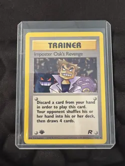 Pokemon TCG Imposter Oak's Revenge 1st Edition Team Rocket 76/82 LP Vintage Rare - Image 1