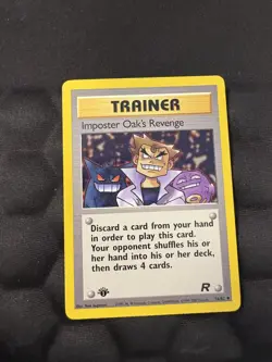 Pokemon TCG Imposter Oak's Revenge 1st Edition Team Rocket 76/82 LP Vintage Rare - Image 3