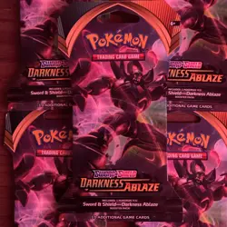 Pokemon Sword and Shield Darkness Ablaze Sleeved Booster Pack 5 Packs - Image 2