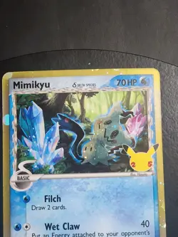 Pokemon Mimikyu TCG Holo Promo SWSH136 25th Celebrations - Image 2