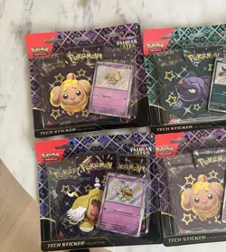6x Pokemon Paldean fates Tech Sticker Collection - Image 3