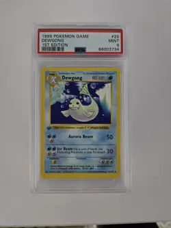 POKEMON 1st Edition Shadowless Base Set DEWGONG 25/102 Uncommon PSA 9 MINT - Image 1