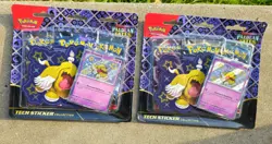 Pokemon TCG Paldean Fates Sealed Tech Sticker Collection Blister Pack Set Of 2 - Image 1