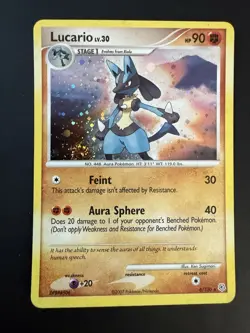 Pokemon Lucario LV.30 Holo Diamond and Pearl #6/130 - NM! - Image 1