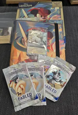 Disney Lorcana TCG Fabled Collection Starter Set #OPENED# Inc Promo Card - Image 2