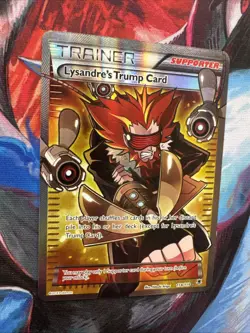 2014 Pokemon Phantom Forces #118 Lysandre's Trump Card Full ART LP - Image 2