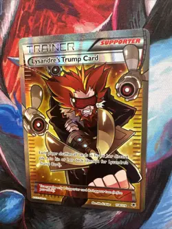2014 Pokemon Phantom Forces #118 Lysandre's Trump Card Full ART LP - Image 3