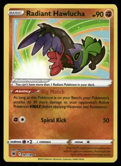 Pokemon Cards Radiant Hawlucha 081/189 Astral Radiance Radiant Rare LP - Image 1