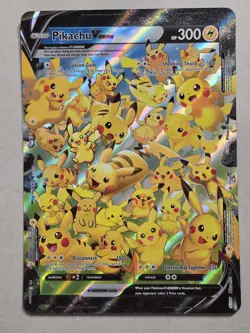 Pikachu V-Union Jumbo Promo Card SWSH142 - Image 1