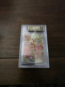 BGS 9.5 Pokemon 2024 Eevee 188 IR Scarlet & Violet Twilight Masquerade PSA 10 - Image 1