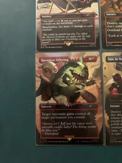 MTG SLD Deadpool Lot 4 Blasphemous Act Saw In Half Regular Rainbow Foil - Image 4