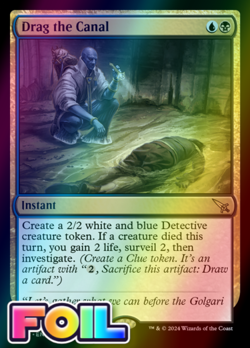x1 Drag the Canal MKM MTG 199 FOIL RARE M/NM 1x - Image 1
