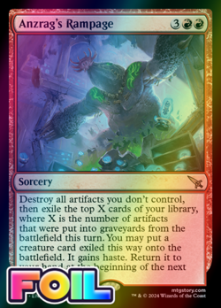 x1 Anzrag's Rampage MKM MTG 111 FOIL RARE M/NM 1x - Image 1