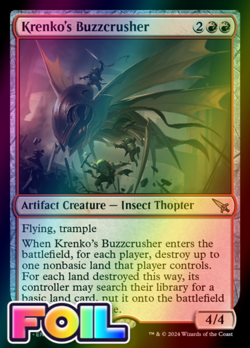 x1 Krenko's Buzzcrusher MKM MTG 136 FOIL RARE M/NM 1x - Image 1