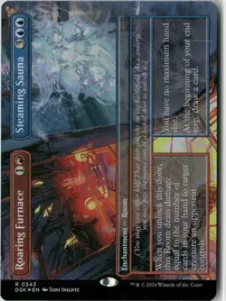 Roaring Furnace/ Steaming Sauna - Borderless - Duskmourn - NM - MtG - Image 1
