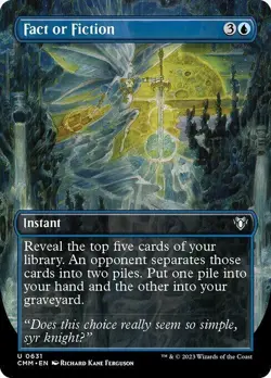 4x Fact or Fiction - BORDERLESS - MTG - Commander Legends - NM - Image 1