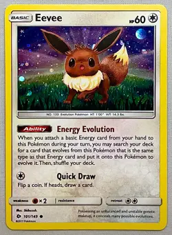Pokemon Eevee 101/149 Cosmos Holo - 2017 Premium Collection Promo - NM or Better - Image 1