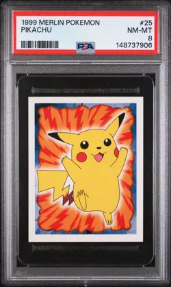 PSA 8 NM/MT 1999 MERLIN POKEMON 25 PIKACHU - Image 1