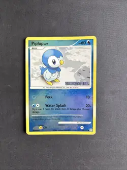 Pokemon TCG Piplup D&P STAMPED Promo 93/130 Reverse Holo Common 2007 Nintendo - Image 1