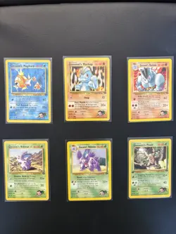 Gym Challenge Giovanni's Pokemon Lot Magikarp 1st Ed Pinsir Machoke and more - Image 1