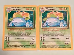 1999 Pokemon Base Set Venusaur Holo Pair — Vintage WOTC Collector Lot - Image 3