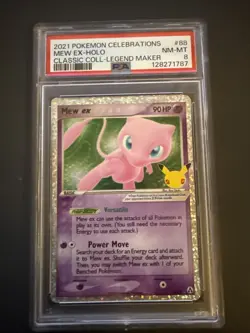 2021 Pokemon Celebrations #88 Mew Ex holo Legend Maker PSA 8 NM-MT - Image 1