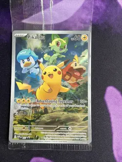 Pokemon TCG Pikachu SVP 027 Black Star Promo Paldea Evolved Sealed NM - Image 1