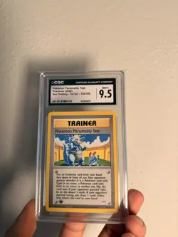CGC 9.5 Gem Mint Pokemon Personality Test 102/105 1st Edition Neo Destiny 2002 - Image 1