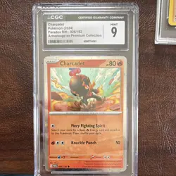 Pokemon Company CGC 9 Charcadet Paradox Rift 026/182 Cosmos Foil Holo EN 2024 - Image 1