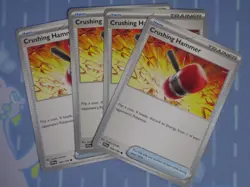 4x playset Crushing Hammer 168/198 Scarlet and Violet Pokemon TCG - Image 1