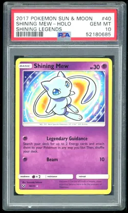 POKEMON SHINING MEW 2017 SM SHINING LEGENDS #40 PSA 10 - Image 1