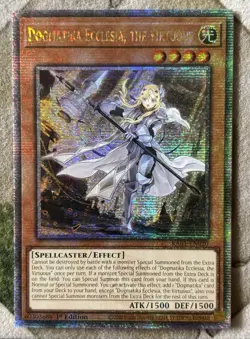 YuGiOh DOGMATIKA ECCLESIA, THE VIRTUOUS Quarter Century Secret Rare RA01-EN020 - Image 2
