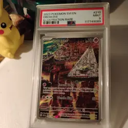 PSA 9 Drowzee Illustration Rare 210 2023 Pokemon Scarlet & Violet 120462910 - Image 1
