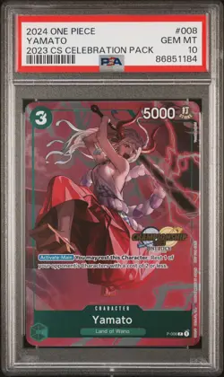 2024 ONE PIECE CHAMP 2023 CELEBRATION PACK #008 YAMATO PSA 10 GEM MINT - Image 1