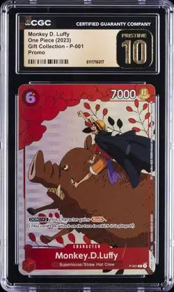 2023 ONE PIECE GIFT COLLECTION - PROMO #P-001 MONKEY D. LUFFY CGC 10 PRISTINE - Image 1