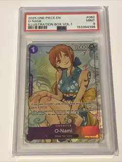2025 One Piece EN Illustration Box Vol.1 #062 O-Nami PSA 9 MINT - Image 1