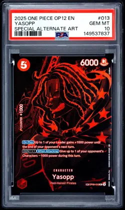 One Piece Yasopp Legacy of the Master Special Alternate Art OP12-013 PSA 10 Gem - Image 1