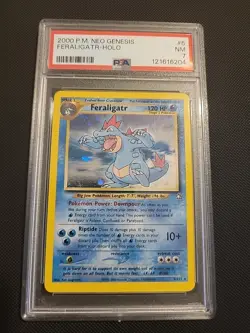 Feraligatr 5/111 2000 Pokemon Neo Genesis Holo Swirl PSA 7 - Image 1