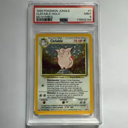 Pokemon 1999 Clefable No Jungle Symbol Error #1 - Image 1