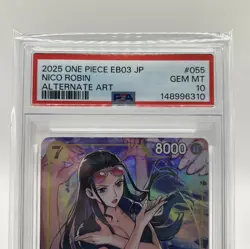 PSA 10 Nico Robin SR Alternate Art EB03-055 2025 ONE PIECE Card Japanese - Image 3